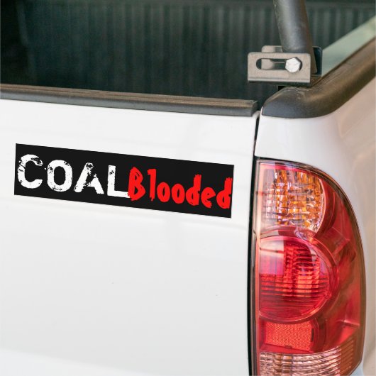 Steenkool geblodeerd bumpersticker (Op Truck)