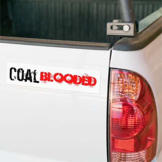 Steenkool geblust bumpersticker (Op Truck)
