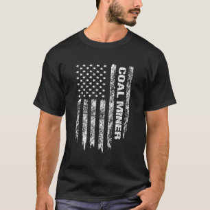 steenkool mijnwerker Shirt Amerikaanse vlag steenk