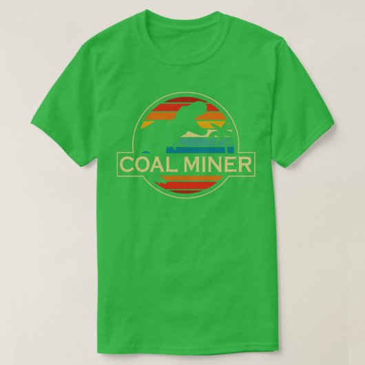 Steenkool Miner Dinosaur T-shirt (Design voorkant)