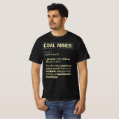 Steenkool Miner Real American Definition T-shirt (Voorkant volledig)