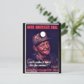 Steenkool van mijn Amerika Briefkaart (Staand voorkant)