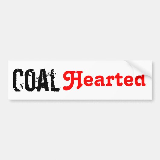 Steenkool Verwarmd Bumpersticker (Voorkant)
