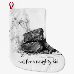 Steenkool voor Naughty Kind - Grappig Grote Kerstsok