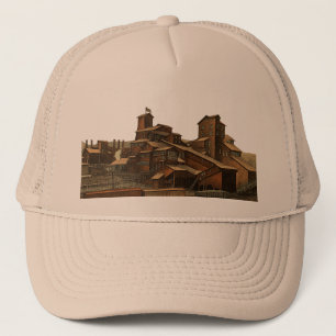 Steenkoolsteenkolenmijnbouw mijnbouwkunst trucker pet