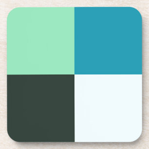 Steenkorrel Ivory White, Blauwgroen groen Aqua Blu Drankjes Onderzetter