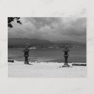 Steenlampjes naast het Zee Briefkaart