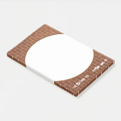 Steenmuur Sticky Notes met aangepaste Jouw tekst n (Schuin)