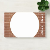 Steenmuur Sticky Notes met aangepaste Jouw tekst n (Kantoor)
