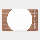 Steenmuur Sticky Notes met aangepaste Jouw tekst n (Voorkant)
