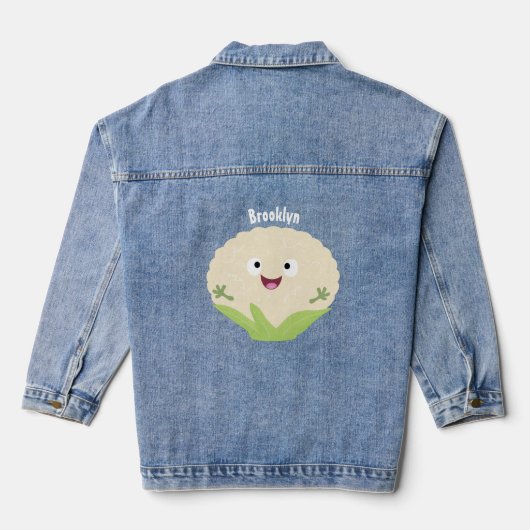Steenteeltproducten met fijne bloemkool denim jacket (Achterkant)