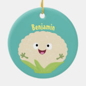 Steenteeltproducten met fijne bloemkool keramisch ornament (Achterkant)