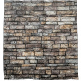 Steenwandslak in grijs beige graniet douchegordijn (Voorkant)