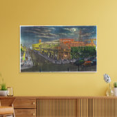 Steeplechase Park Surf Ave to Broadway op Canvas Afdruk (Insitu (Woonkamer))