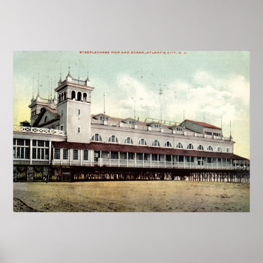 Steeplechase Pier, Atlantic City NJ 1909 Poster (Voorkant)