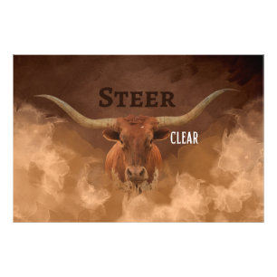 'Steer Clear' Foto Wall Art Foto Afdruk