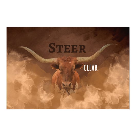 'Steer Clear' Foto Wall Art Foto Afdruk (Voorkant)