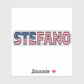 Stefano Name Vorname USA Sticker Stickerset (Vel)