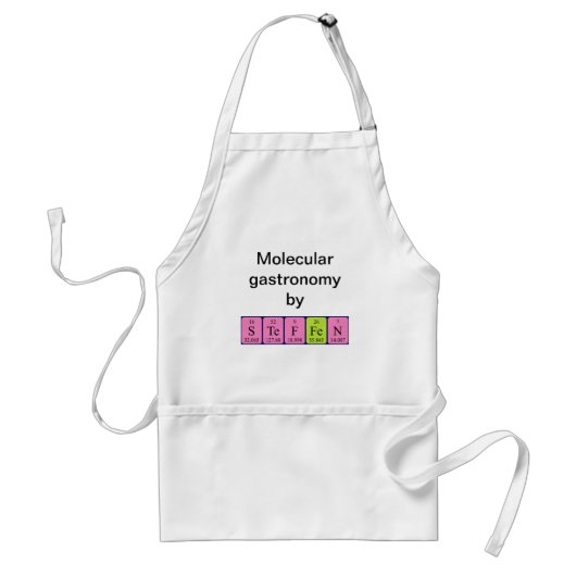 Steffen periodiek table name apron standaard schort (Voorkant)