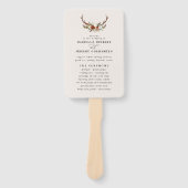 Steg Roestterracotta floral rustige moderne Handwaaier (Voorkant)