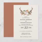 Steg Roestterracotta floral rustige moderne Kaart (Voorkant / Achterkant)