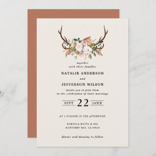 Steg Roestterracotta floral rustige moderne Kaart