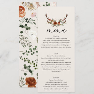 Steg Roestterracotta floral rustige moderne Menu