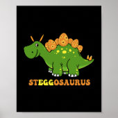 Steggosaurus Egg Dinosaur Happy Paasdag Trex Fe Poster (Voorkant)
