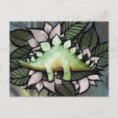 Stegosaur Dinosaur Flower Dinosaurs Briefkaart (Voorkant)