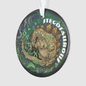 Stegosaurous Dinosaur Art Ornament (voorkant)