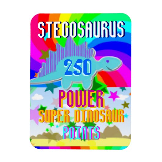 Stegosaurus 250 Power Super Dinosaurus Punten Magneet (Verticaal)