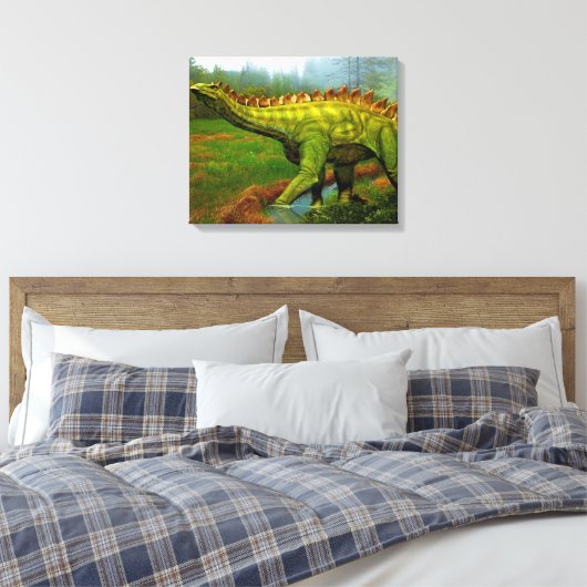 Stegosaurus Canvas Afdruk (Insitu (Slaapkamer))