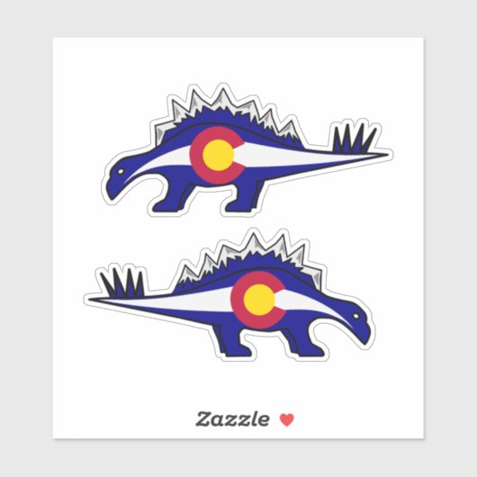 Stegosaurus Colorado Rocky Mountains Sticker (Vel)