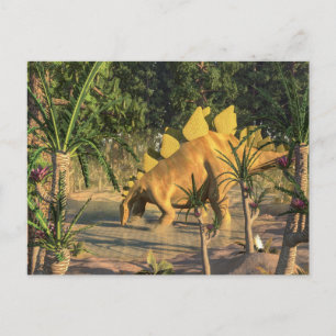 Stegosaurus dinosaur - 3D rendering Briefkaart