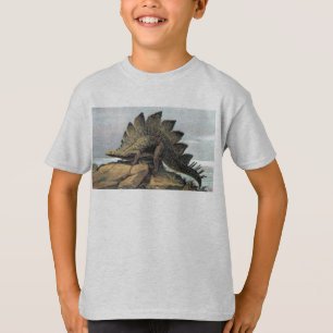 Stegosaurus Dinosaur Antiek Print T-shirt