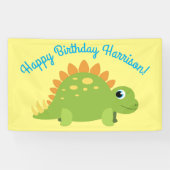Stegosaurus Dinosaur Birthday Party Spandoek (Horizontaal)