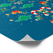 Stegosaurus Dinosaur Christmas Tree Xmas Long Slee Poster (Hoek)