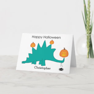 Stegosaurus Dinosaur Halloween Kaart