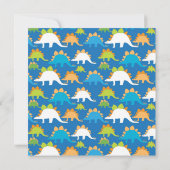 Stegosaurus Dinosaur Invitations de fête d'anniver (Dos)