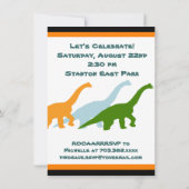 Stegosaurus Dinosaur Invitations de fête d'anniver (Dos)