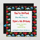 Stegosaurus Dinosaur Invitations de fête d'anniver (Devant / Derrière)
