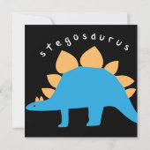Stegosaurus Dinosaur Invitations de fête d'anniver (Dos)