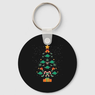 Stegosaurus Dinosaur Kerstboom Xmas Lange Mouwen Sleutelhanger