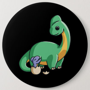 Stegosaurus Dinosaur Kleine Dino Dinosaur Jongens Ronde Button 6,0 Cm