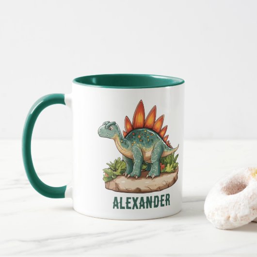 Stegosaurus Dinosaur Mok (Met donut)
