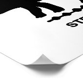 Stegosaurus Dinosaur Silhouette Poster (Hoek)