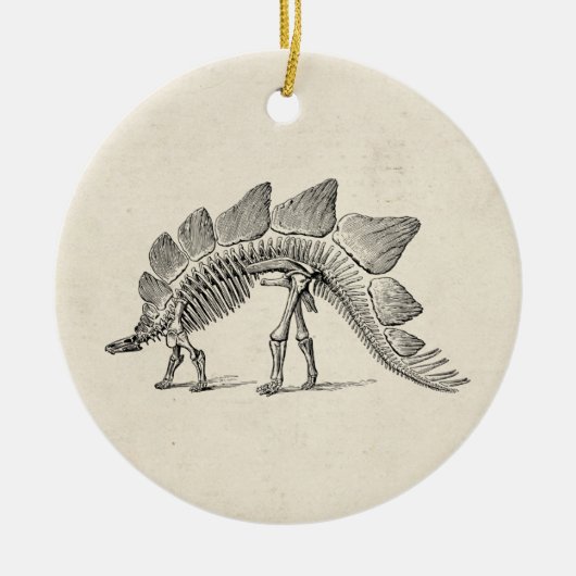 Stegosaurus Dinosaur Skeleton Fossil Keramisch Ornament (Voorkant)