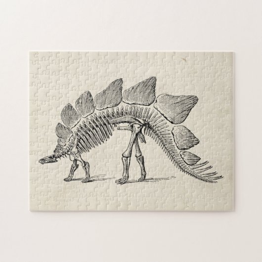 Stegosaurus Dinosaur Skeleton Fossil Legpuzzel (Horizontaal)