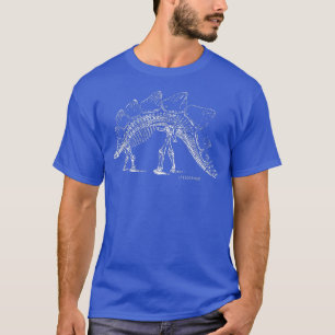 Stegosaurus Dinosaur Skeleton T., Nerdy Biology Gi T-shirt
