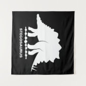 Stegosaurus Dinosaure Silhouette Tapisserie (Devant (Horizontal))